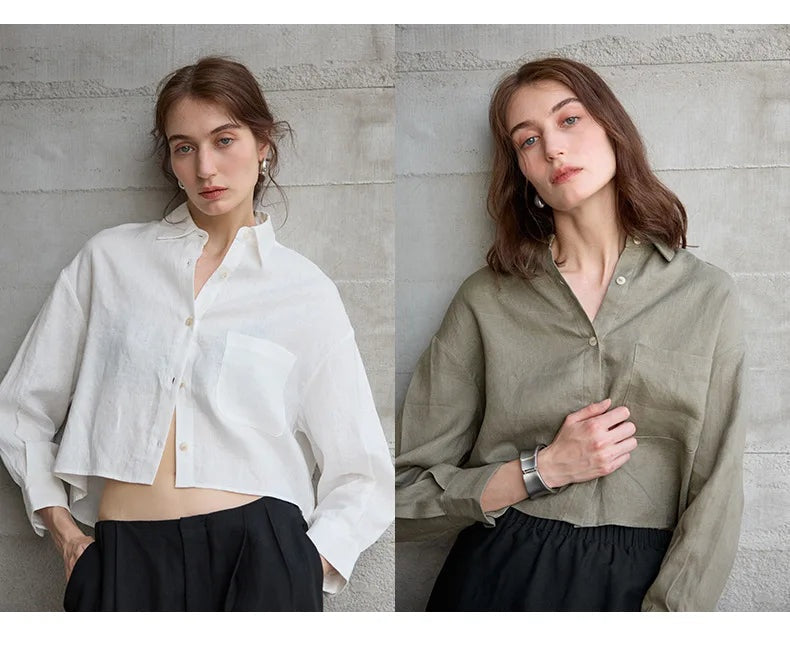 CAMICIA LINO CROPPED – LO STILE OVERSIZE CHE NON TI ASPETTI