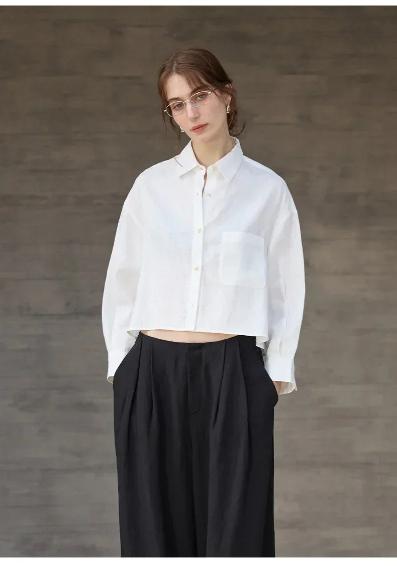 CAMICIA LINO CROPPED – LO STILE OVERSIZE CHE NON TI ASPETTI