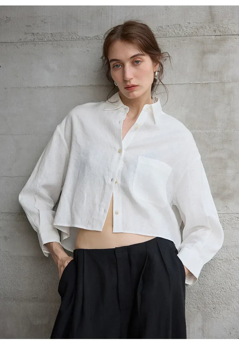 CAMICIA LINO CROPPED – LO STILE OVERSIZE CHE NON TI ASPETTI