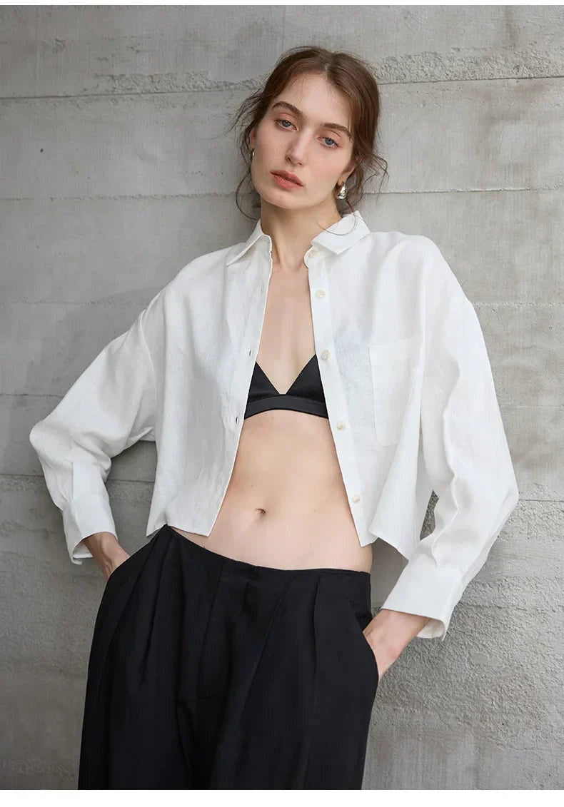 CAMICIA LINO CROPPED – LO STILE OVERSIZE CHE NON TI ASPETTI