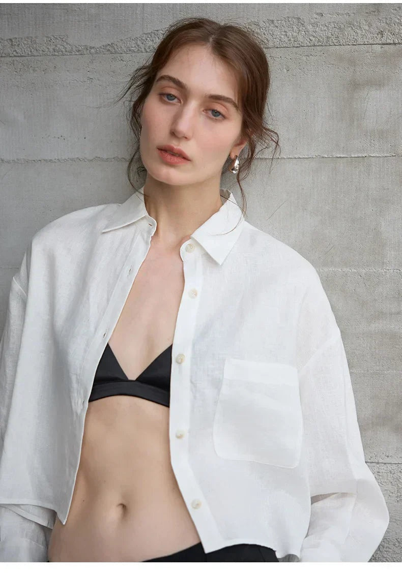 CAMICIA LINO CROPPED – LO STILE OVERSIZE CHE NON TI ASPETTI