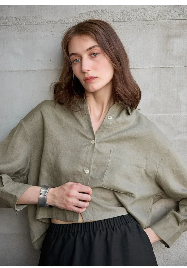 CAMICIA LINO CROPPED – LO STILE OVERSIZE CHE NON TI ASPETTI