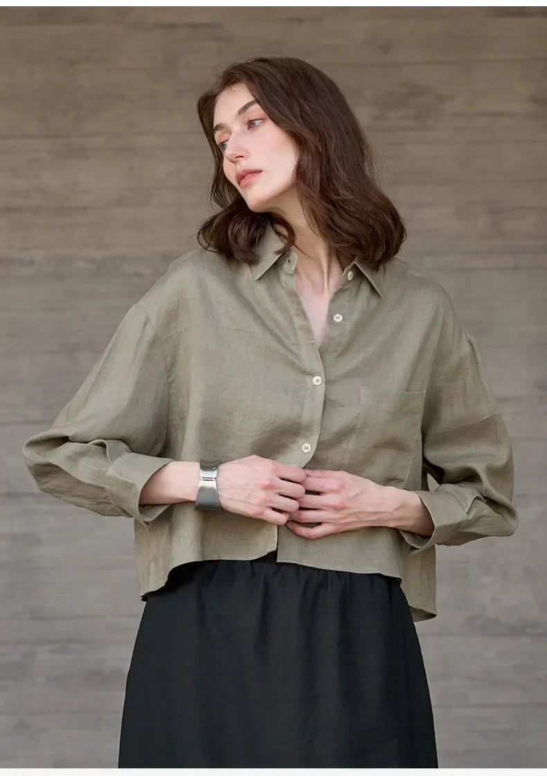 CAMICIA LINO CROPPED – LO STILE OVERSIZE CHE NON TI ASPETTI