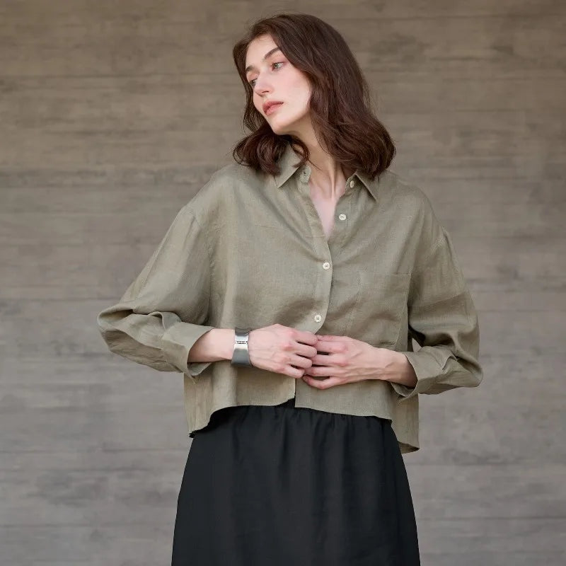 CAMICIA LINO CROPPED – LO STILE OVERSIZE CHE NON TI ASPETTI
