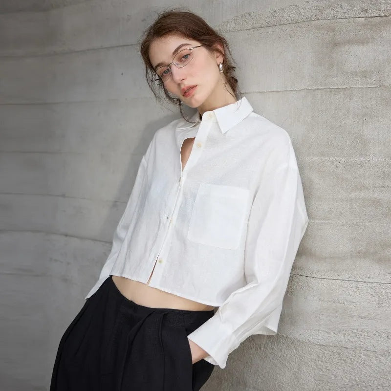 CAMICIA LINO CROPPED – LO STILE OVERSIZE CHE NON TI ASPETTI