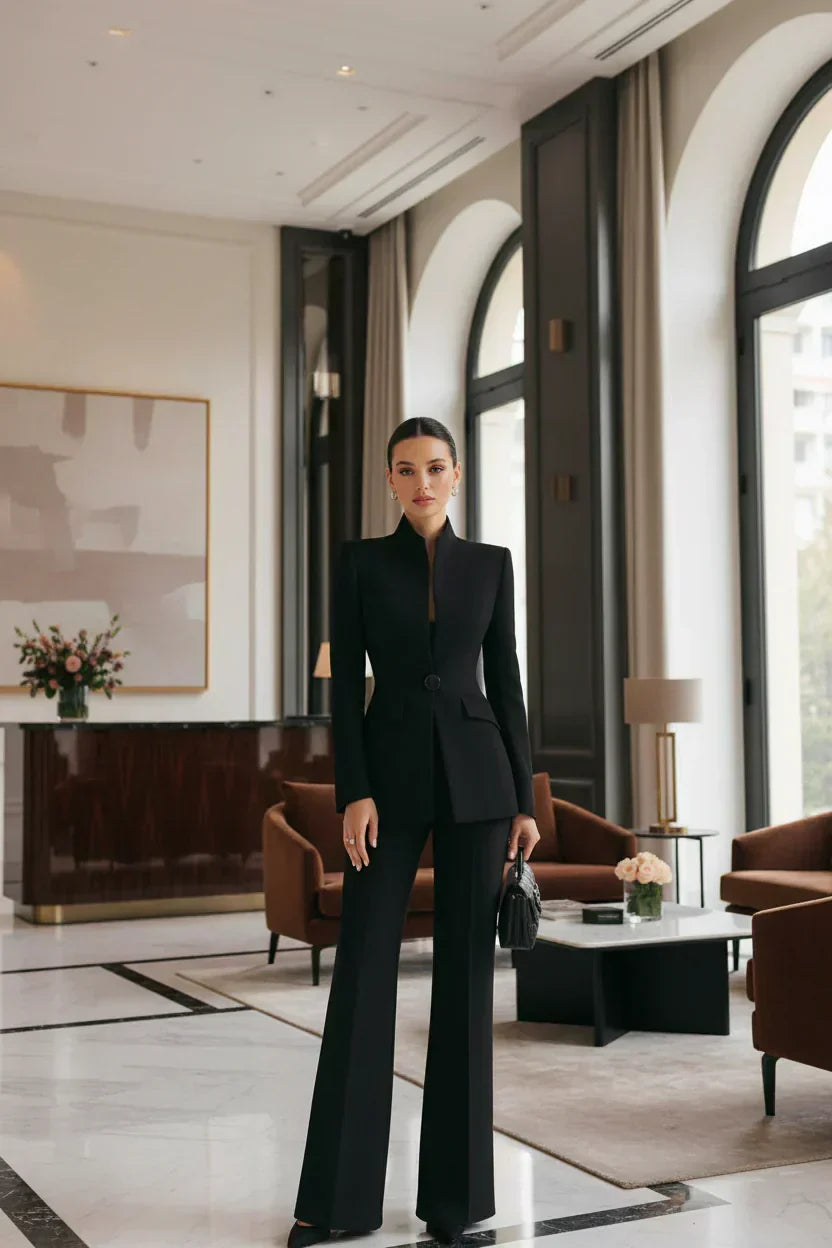 COMO - Completo Elegante con Blazer e Pantalone Palazzo Donna