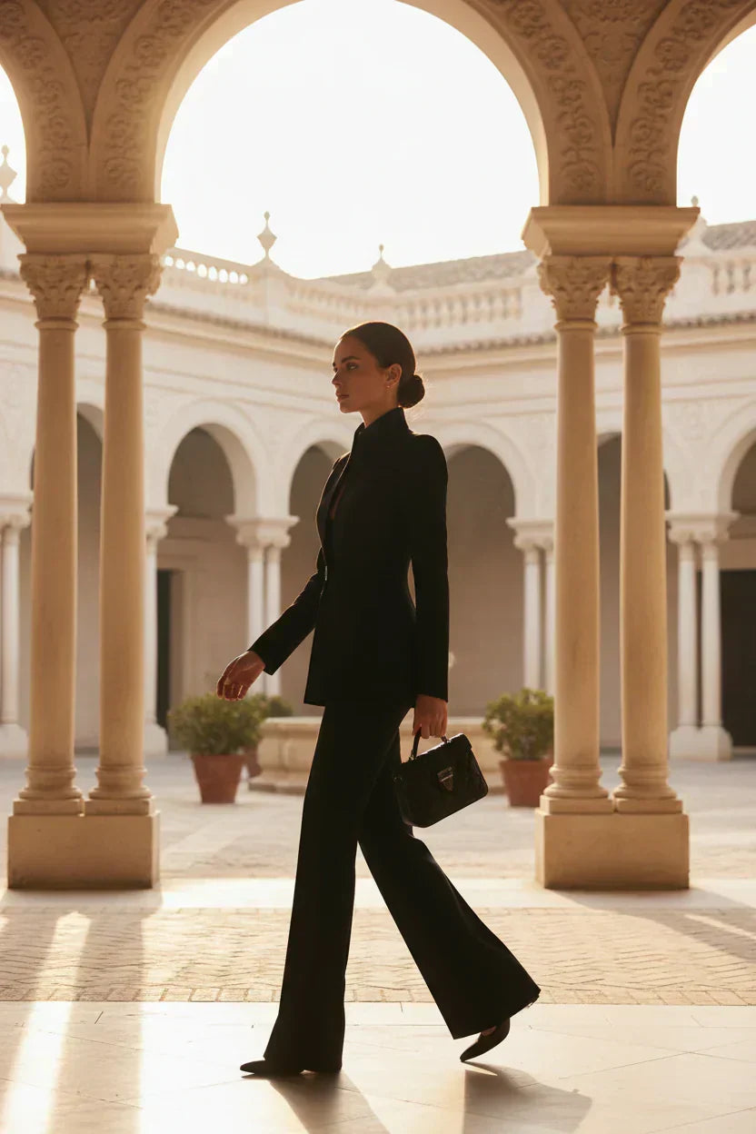 COMO - Completo Elegante con Blazer e Pantalone Palazzo Donna