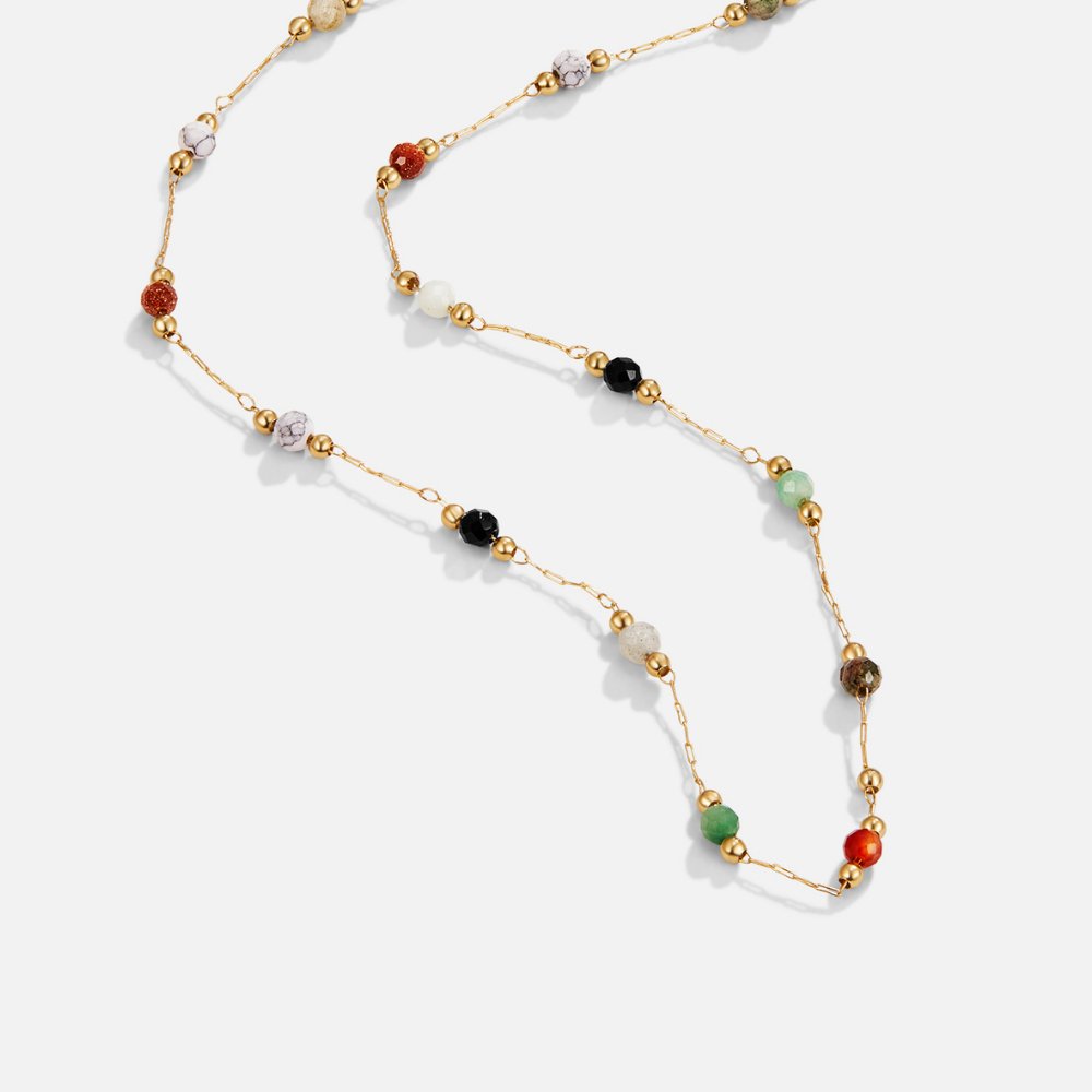 Collana minimalista con pietra