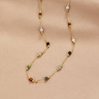 Collana minimalista con pietra