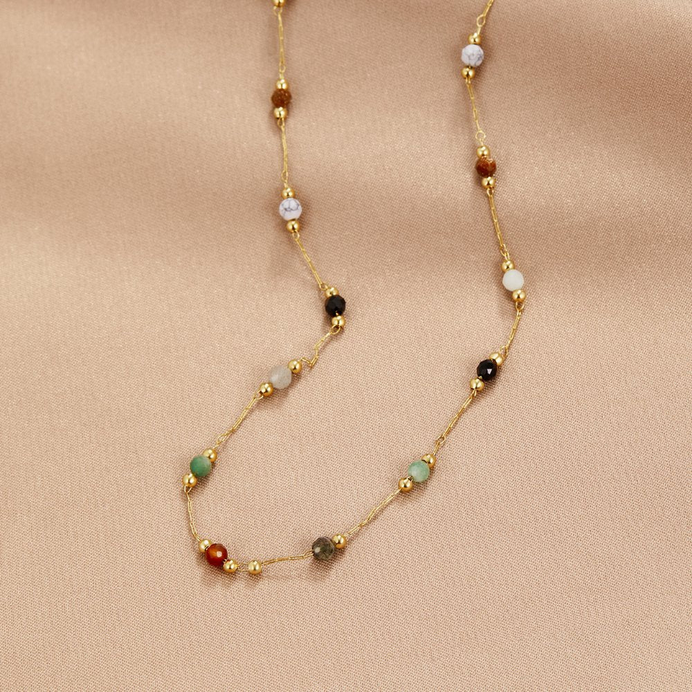 Collana minimalista con pietra