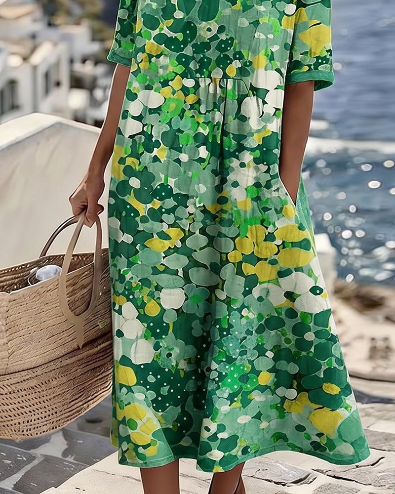 ABITO MIDI FLOREALE ESTATE – LA FRESCHEZZA CHE VESTE BENE