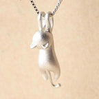 Collana simpatica con gattino in argento 925