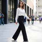 Pantalone Elegante Vita Alta Donna