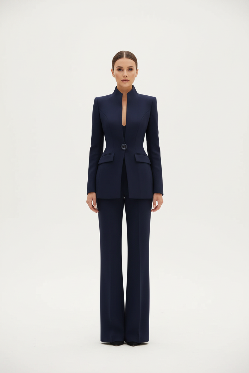 COMO - Completo Elegante con Blazer e Pantalone Palazzo Donna