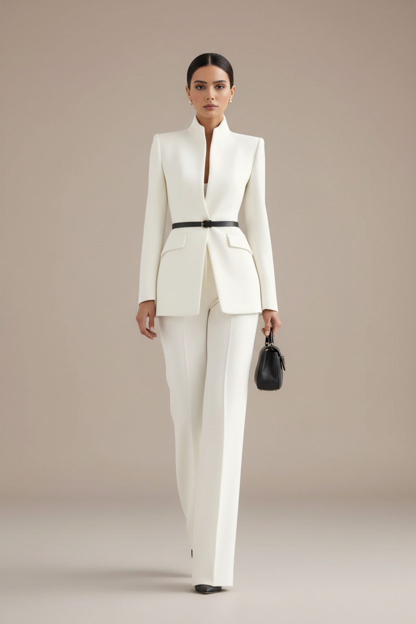 COMO - Completo Elegante con Blazer e Pantalone Palazzo Donna