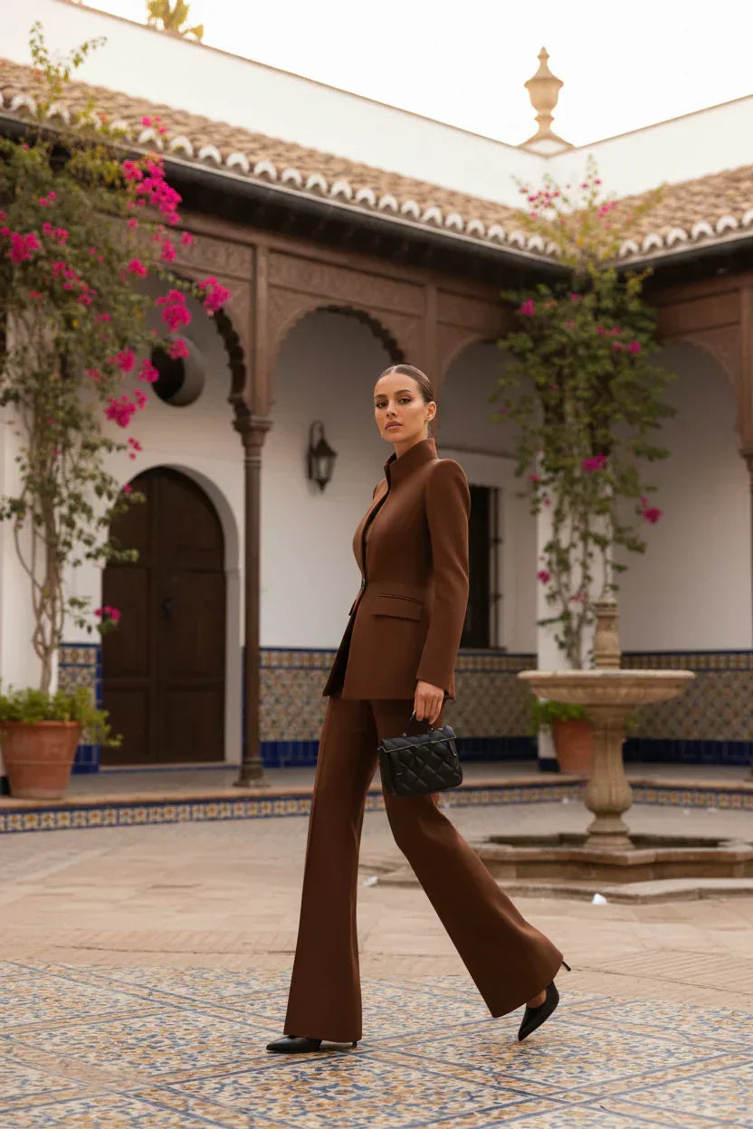 COMO - Completo Elegante con Blazer e Pantalone Palazzo Donna