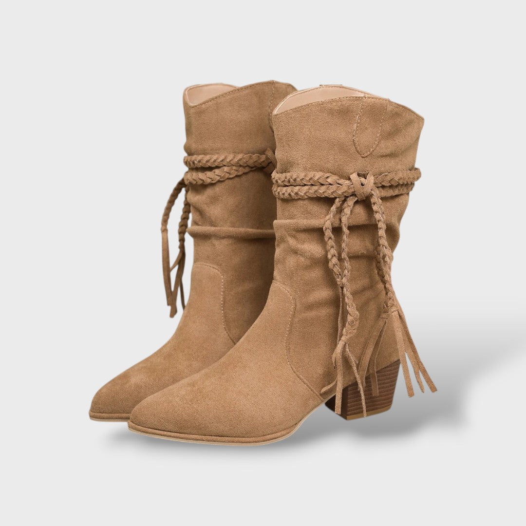 Stivaletti Western con Frange Donna